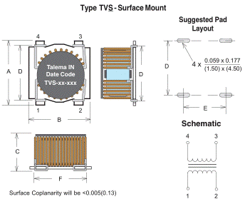 Mechanical Layout - Type TVS Surface Mount